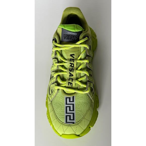 NIB $895 Versace Trigreca Chain Reaction Sneakers Citron 11.5 (44.5) IT DSU8094 main image 5